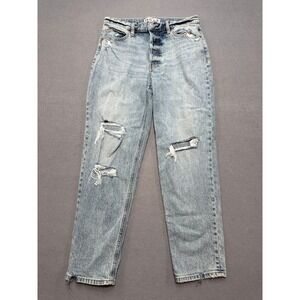 DAZE Jeans Womens 6 Blue Light‎ Wash Button Fly Relaxed Distressed Y2K Baggy